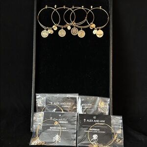 Alex and Ani Gold Charm Bracelet Collection